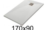 Receveur de douche 170x90 cm, resine, extra plat, recoupable, TECNIK 90x170