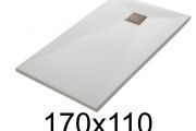 Douchebak 170x110 cm, extra plat, snijdbaar, hars, VERONE 110x170