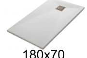 Douchebak 180x70 cm, hars, extra plat, snijdbaar, TECNIK 70x180