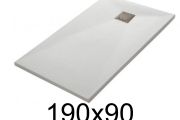 Receveur de douche 190x90 cm, resine, extra plat, recoupable, TECNIK 90x190