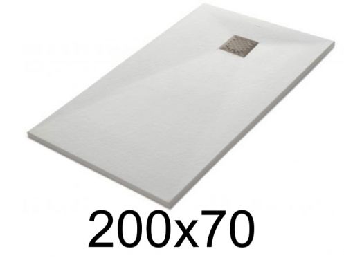 Receveur de douche 200x70 cm, resine, extra plat, recoupable, TECNIK 70x200