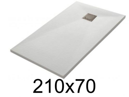 Receveur de douche 210x70 cm, resine, extra plat, recoupable, TECNIK 70x210