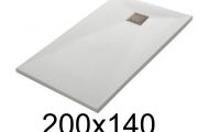 Receveur de douche 200x140 cm, finition lisse - LEEDS 140x200