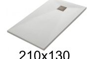 Receveur de douche 210x130 cm, finition lisse - LEEDS 130x210