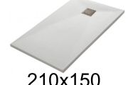 Receveur de douche 210x150 cm, finition lisse - LEEDS 150x210