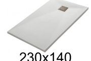 Receveur de douche 230x140 cm, finition lisse - LEEDS 140x230