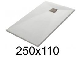 Receveur de douche 250x110 cm, finition lisse - LEEDS 110x250