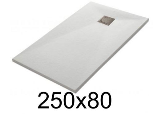 Receveur de douche 250x80 cm, finition lisse - LEEDS 80x250