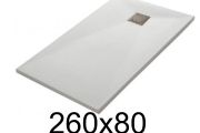 Receveur de douche 260x80 cm, finition lisse - LEEDS 80x260