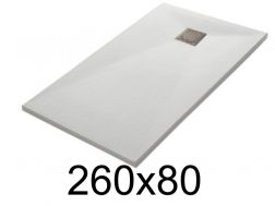 Receveur de douche 260x80 cm, finition lisse - LEEDS 80x260