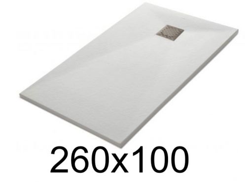 Receveur de douche 260x100 cm, finition lisse - LEEDS 100x260
