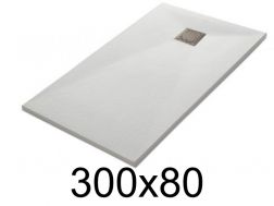 Receveur de douche 300x80 cm, finition lisse - LEEDS 80x300
