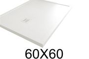 Receveur de douche avec rebord 60x60 cm Resine minerale MOMBACHO