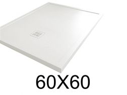 Douchebak met rand 60x60 cm Minerale hars MOMBACHO