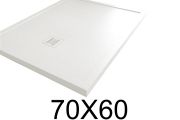 Receveur de douche avec rebord 60x70 cm Resine minerale MOMBACHO