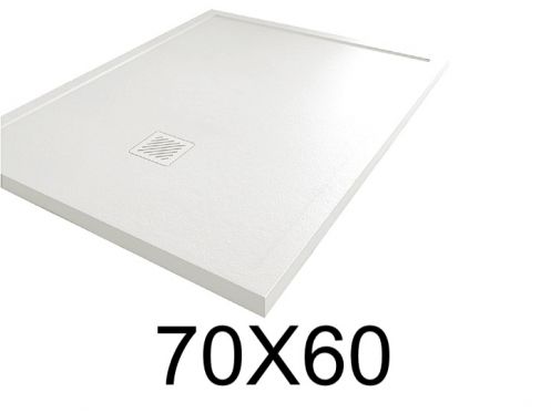 Douchebak met rand 60x70 cm Minerale hars MOMBACHO