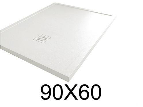 Brodzik z obrÄ™czÄ… 60x90 cm Å»ywica mineralna MOMBACHO