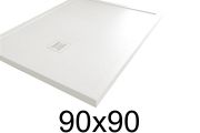 Receveur douche 90x90 cm, avec seuil de douche anti-debordement, MOMBACHO