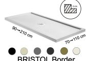 Receveur douche, avec bordures anti débordements - BRISTOL BORDER