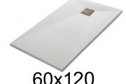 Receveur de douche 120x60 cm, extra plat, recoupable, resine, VERONE 60x120