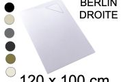 Receveur de douche, 120x100 cm, evacuation angle droit - BERLIN DROITE 100x120