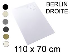 Receveur de douche, 110x70 cm, evacuation angle droit - BERLIN DROITE 70x110