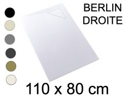 Receveur de douche, 110x80 cm, evacuation angle droit - BERLIN DROITE 80x110