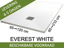 Brusebakke, 100 cm, Acrystone harpiks - EVEREST Hvid
