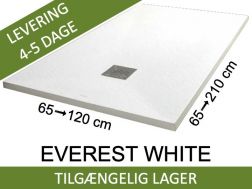 Douchebakken, 130 cm, AcrystoneÂ® hars - EVEREST Wit 130