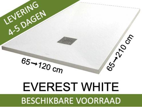 Brusekar, 130 cm, Acrystone® harpiks - EVEREST Hvid 130