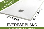 Receveurs de douche, 160 cm, résine Acrystone® - EVEREST Blanc 160