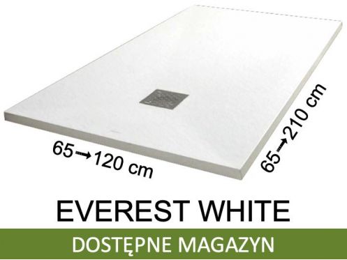Brodziki, 190 cm, żywica Acrystone® - EVEREST White 190