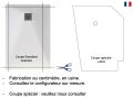 Receveur de douche, 150x100 cm, extra plat, resine Acrystone EVEREST Blanc 100x150