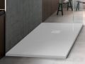 Receveur de douche, 150x100 cm, extra plat, resine Acrystone EVEREST Blanc 100x150