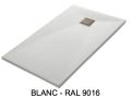 Receveur de douche, 150x100 cm, extra plat, resine Acrystone EVEREST Blanc 100x150