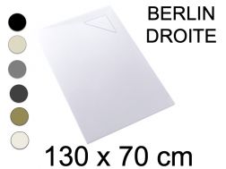 Receveur de douche, 130x70 cm, evacuation angle droit - BERLIN DROITE 70x130