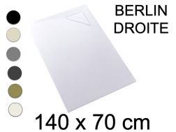 Receveur de douche, 140x70 cm, evacuation angle droit - BERLIN DROITE 70x140