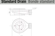 Receveur de douche, 150x70 cm, evacuation angle - BERLIN 70x150