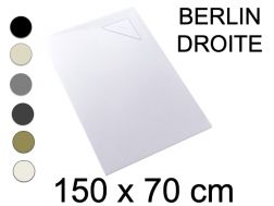 Receveur de douche, 150x70 cm, evacuation angle droit - BERLIN DROITE 70x150