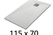 115x70 cm Extra-Flat Resin Shower Tray TECNIK