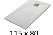 Receveur de douche 115x80 cm, resine, extra plat, recoupable, TECNIK 80x115
