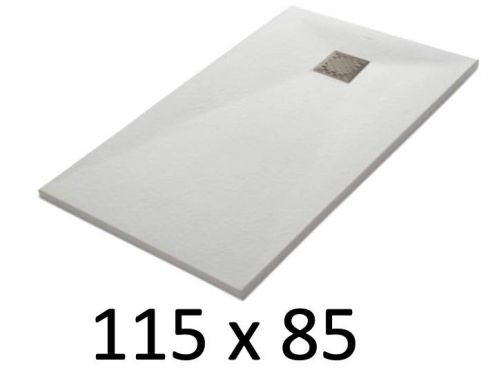 Receveur de douche 115x85 cm, resine, extra plat, recoupable, TECNIK 85x115 