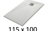 Brusekar 115x100 cm i resin ekstra fladt TECNIK