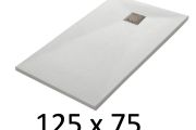 Receveur de douche 125x75 cm, resine, extra plat, recoupable, TECNIK 75x125 