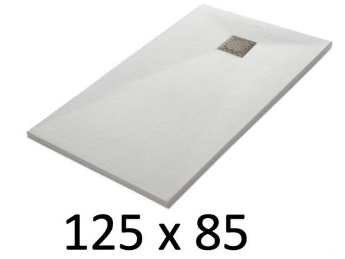 Receveur de douche 125x85 cm, resine, extra plat, recoupable, TECNIK 85x125 