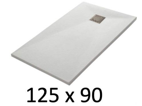Receveur de douche 125x90 cm, resine, extra plat, recoupable, TECNIK 90x125 