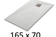 Receveur de douche 165x70 cm, resine, extra plat, recoupable, TECNIK 70x165 