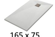 Receveur de douche 165x75 cm, resine, extra plat, recoupable, TECNIK 75x165 