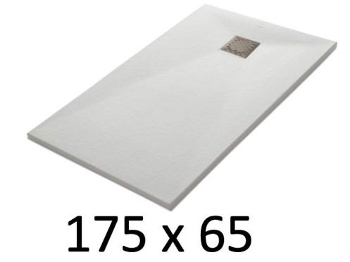 Receveur de douche 175x65 cm, resine, extra plat, recoupable, TECNIK 65x175 