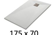 Receveur de douche 175x70 cm, resine, extra plat, recoupable, TECNIK 70x175 